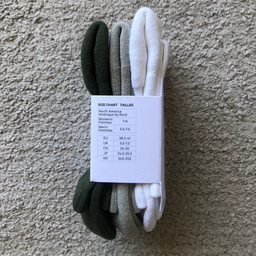 lululemon- Daily Essential Socks.3 Pack. NWT.
